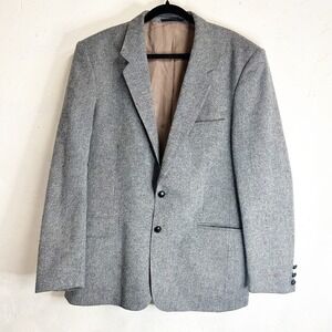 John Molloy Donegal Tweed Mens 42 R Wool Sport Coat Blazer Jacket Leather Button